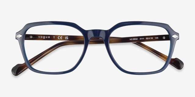 Vogue Eyewear VO5532 Navy PlasticEyeglass Frames from EyeBuyDirect, Closed View