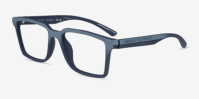 Armani Exchange AX3129U Matte Blue Gradient Alternative MaterialsEyeglass Frames from EyeBuyDirect, Angle View