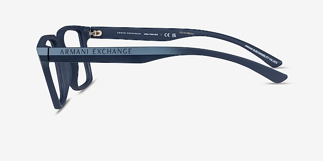 Armani Exchange AX3129U Matte Blue Gradient Alternative MaterialsEyeglass Frames from EyeBuyDirect, Side View