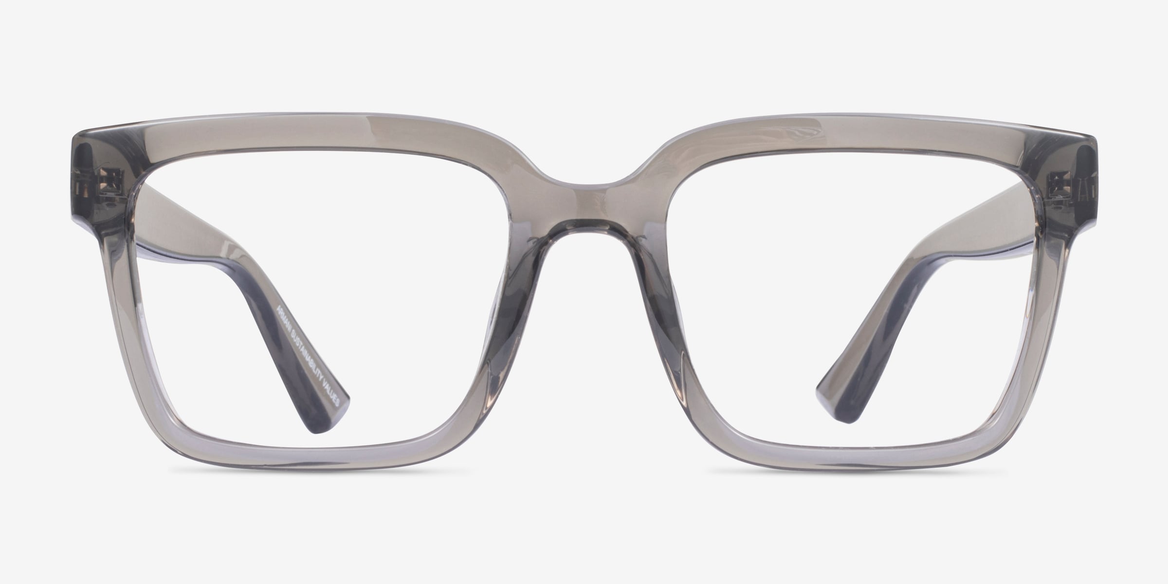 Armani Exchange AX3133U - Square Shiny Transparent Gray Frame