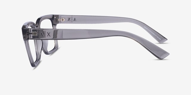 Armani Exchange AX3133U Shiny Transparent Gray Eco-friendlyEyeglass Frames from EyeBuyDirect, Side View