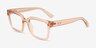 Armani Exchange AX3133U Shiny Transparent Peach Éco-responsableMontures de lunettes de vue d'EyeBuyDirect, Vue d'Angle