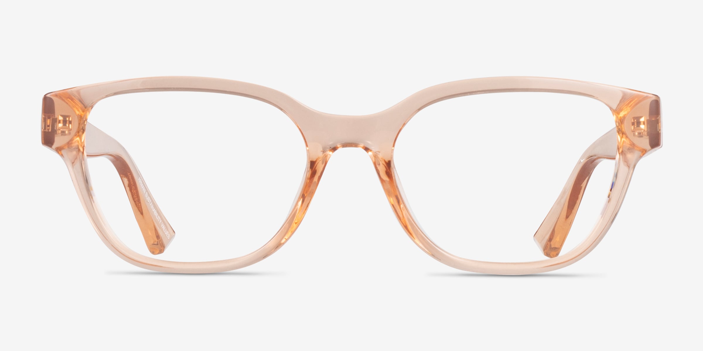 Armani Exchange AX3134U - Cat Eye Shiny Transparent Peach Frame