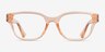 Armani Exchange AX3134U Shiny Transparent Peach Éco-responsableMontures de lunettes de vue d'EyeBuyDirect, Vue de Face
