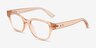 Armani Exchange AX3134U Shiny Transparent Peach Éco-responsableMontures de lunettes de vue d'EyeBuyDirect, Vue d'Angle
