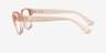 Armani Exchange AX3134U Shiny Transparent Peach Éco-responsableMontures de lunettes de vue d'EyeBuyDirect, Vue de Côté