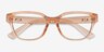 Armani Exchange AX3134U Shiny Transparent Peach Éco-responsableMontures de lunettes de vue d'EyeBuyDirect, Vue Rapprochée