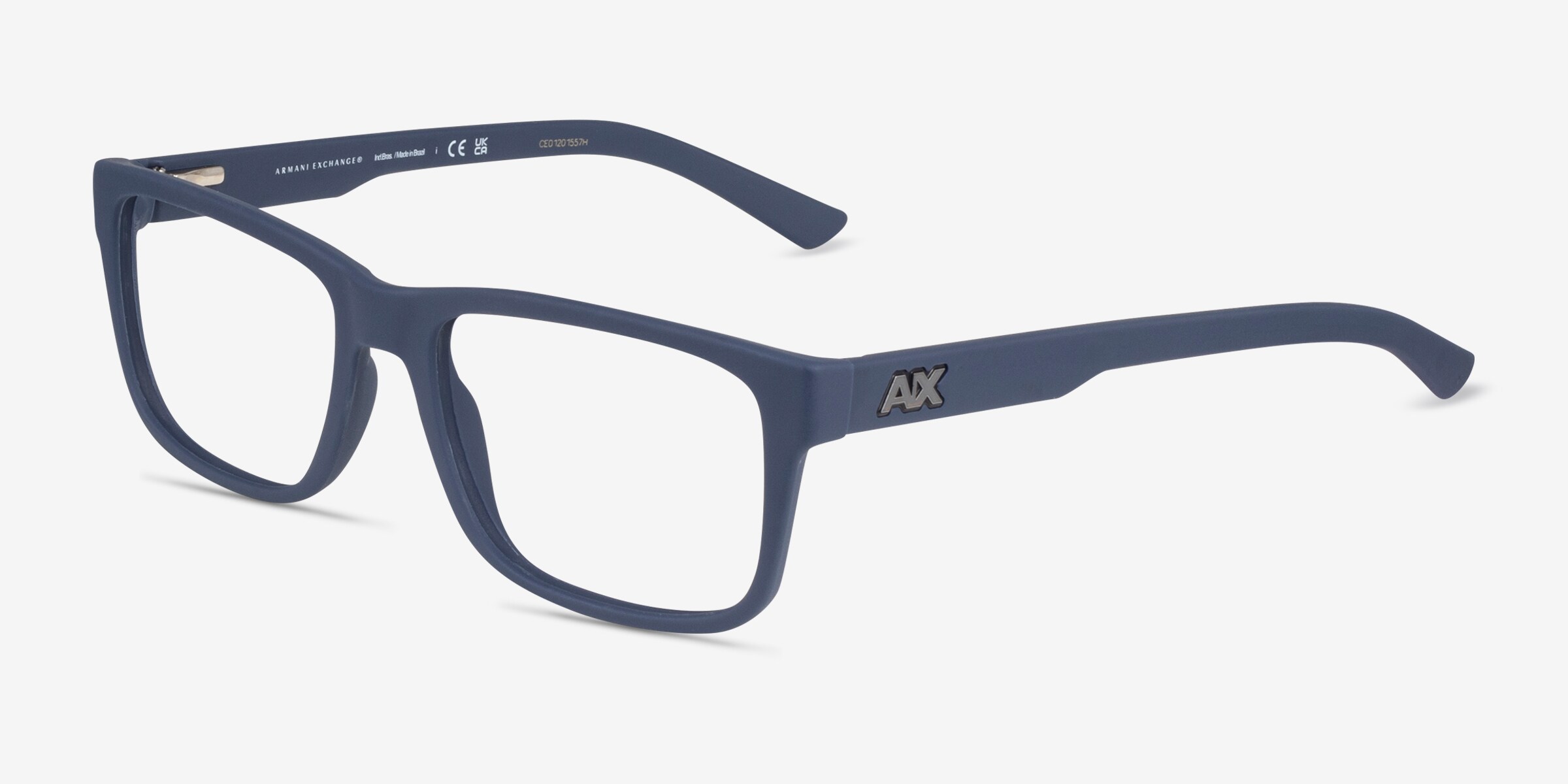 Armani Exchange AX3016 - Square Matte Navy Blue Frame Glasses For