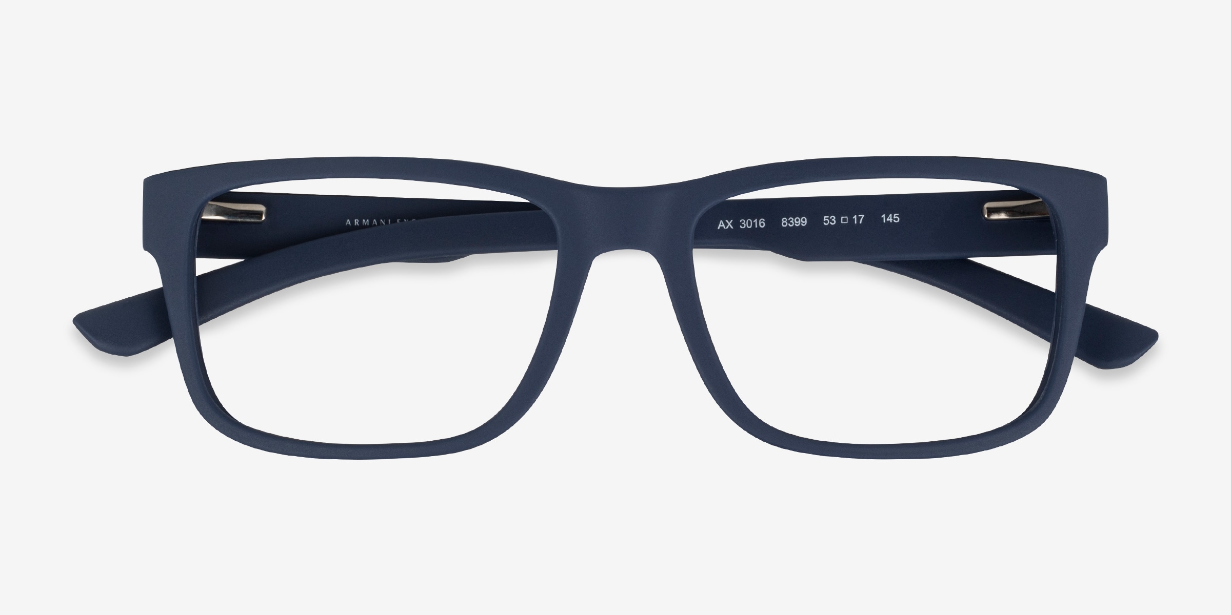 Armani Exchange AX3016 - Square Matte Black Frame Eyeglasses