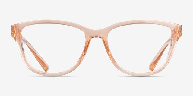 Armani Exchange AX3111U Shiny Transparent Peach Éco-responsableMontures de lunettes de vue d'EyeBuyDirect, Vue de Face