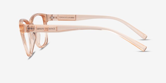 Armani Exchange AX3111U Shiny Transparent Peach Éco-responsableMontures de lunettes de vue d'EyeBuyDirect, Vue de Côté