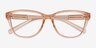 Armani Exchange AX3111U Shiny Transparent Peach Éco-responsableMontures de lunettes de vue d'EyeBuyDirect, Vue Rapprochée