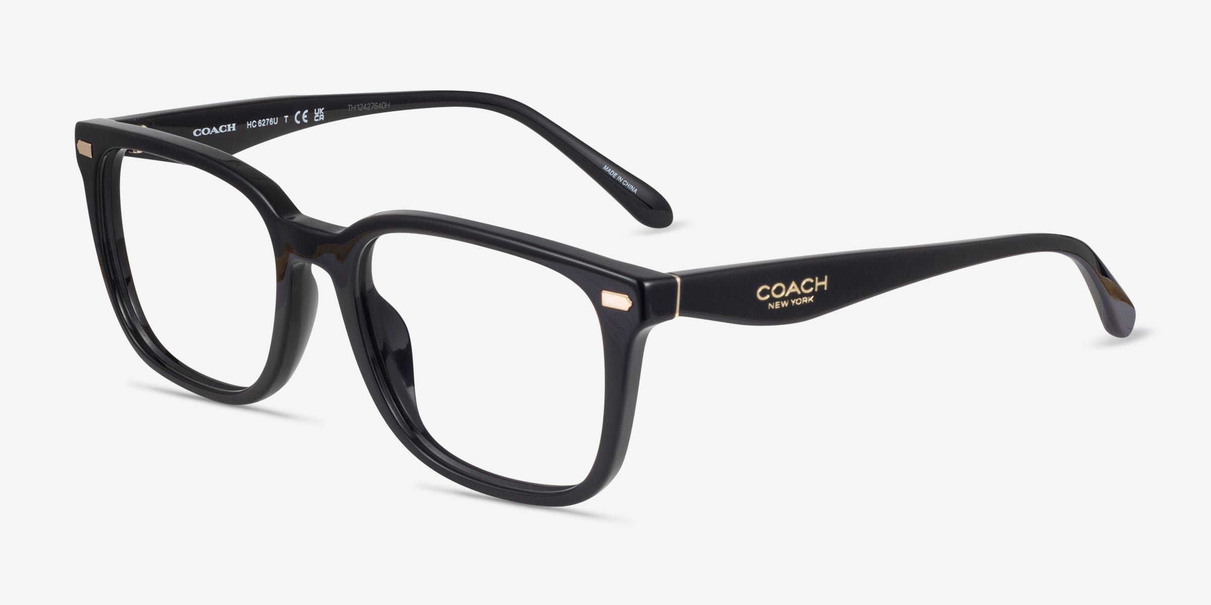 Coach HC6276U - Square Black Frame Eyeglasses | Eyebuydirect
