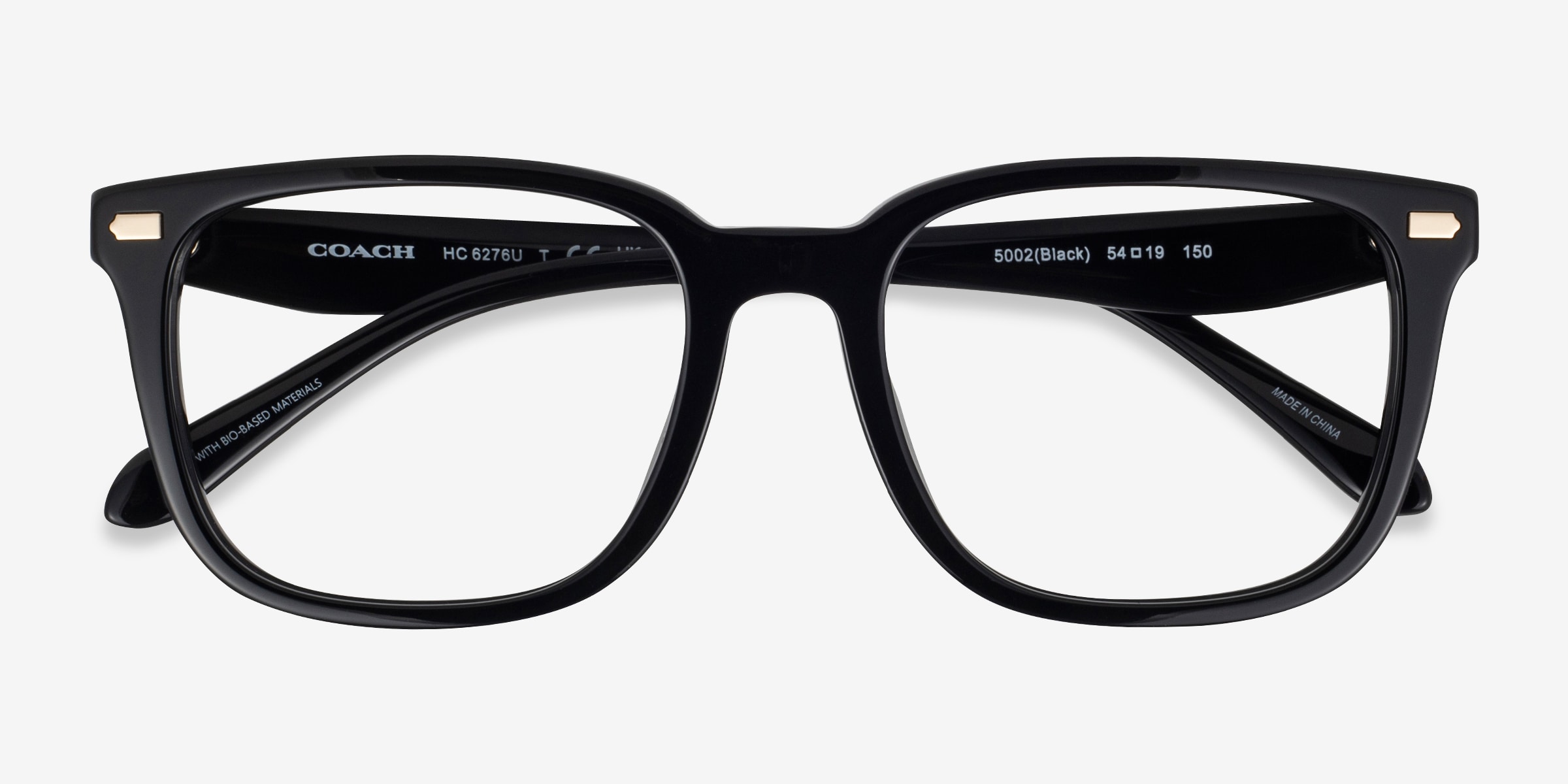 Coach Black Square-Angled Eyeglass Frames Amazon.com: COACH HC6238U Universal Fit Prescription Eyewear  main image 2