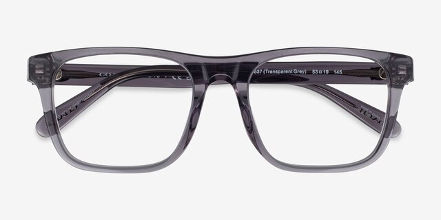 Coach HC6277U Transparent Gray AcétateMontures de lunettes de vue d'EyeBuyDirect, Vue Rapprochée