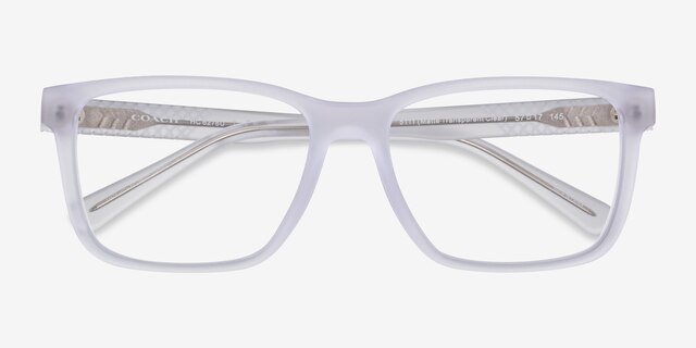 Coach HC6278U Matte Transparent Clear Éco-responsableMontures de lunettes de vue d'EyeBuyDirect, Vue Rapprochée