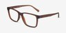 Coach HC6278U Matte Transparent Brown Éco-responsableMontures de lunettes de vue d'EyeBuyDirect, Vue d'Angle