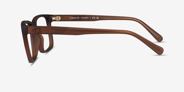 Coach HC6278U Matte Transparent Brown Éco-responsableMontures de lunettes de vue d'EyeBuyDirect, Vue de Côté