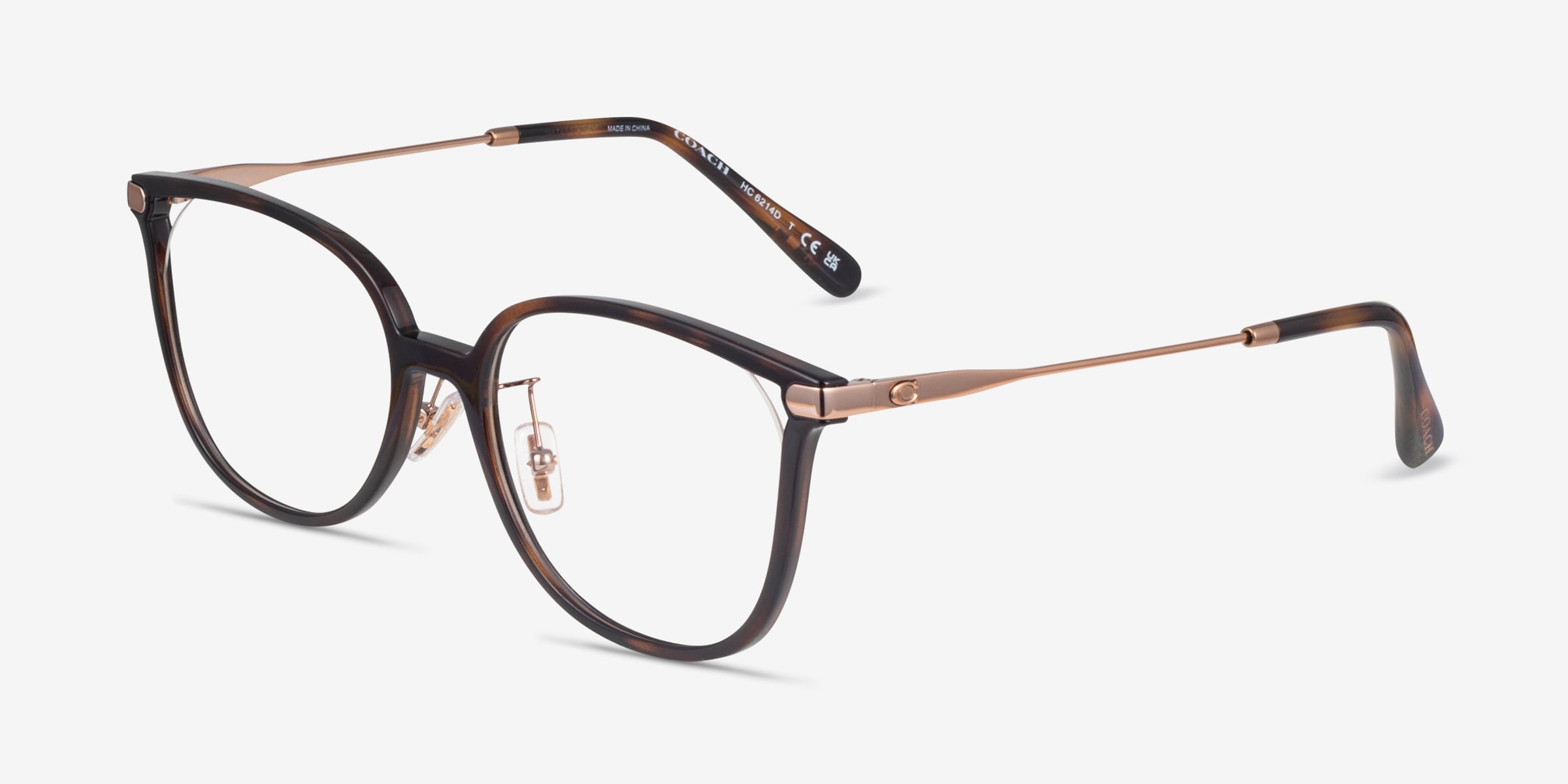 Coach HC6214D - Square Dark Tortoise Frame Glasses For Women  display picture 1
