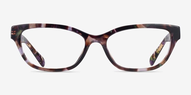 Coach HC6250U Amethyst Pearl Tortoise AcetateEyeglass Frames from EyeBuyDirect, Front View