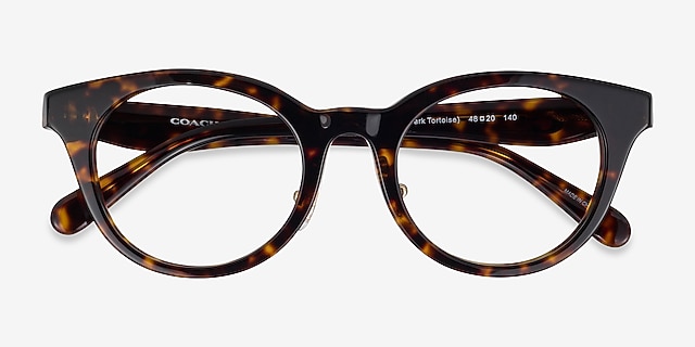 Coach HC6280D Dark Tortoise AcetateEyeglass Frames from EyeBuyDirect, Closed View