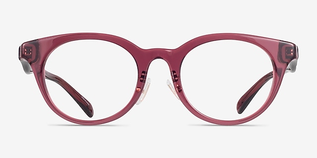 Coach HC6280D Transparent Burgundy AcétateMontures de lunettes de vue d'EyeBuyDirect, Vue de Face