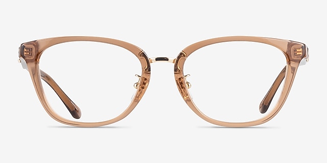 Coach HC6272F Transparent Brown Acetate-metalMontures de lunettes de vue d'EyeBuyDirect, Vue de Face