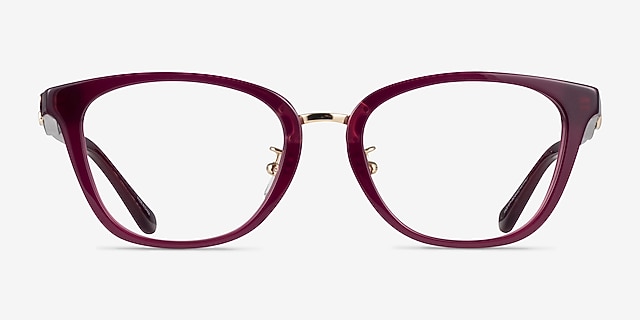Coach HC6272F Milky Merlot Acetate-metalMontures de lunettes de vue d'EyeBuyDirect, Vue de Face