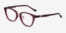 Coach HC6272F Milky Merlot Acetate-metalMontures de lunettes de vue d'EyeBuyDirect, Vue d'Angle