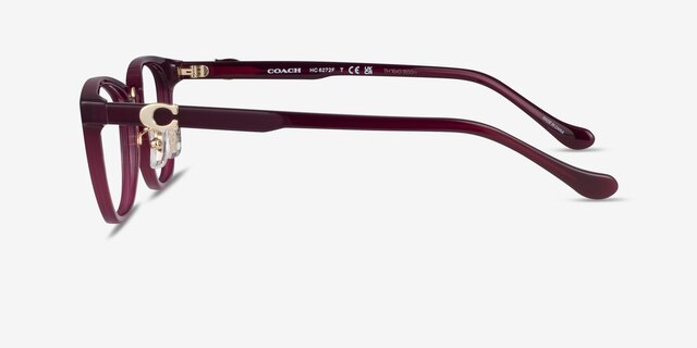 Coach HC6272F Milky Merlot Acetate-metalMontures de lunettes de vue d'EyeBuyDirect, Vue de Côté