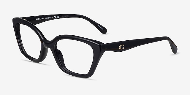 Coach HC6270U Black Alternative MaterialsEyeglass Frames from EyeBuyDirect, Angle View