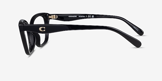 Coach HC6270U Black Alternative MaterialsEyeglass Frames from EyeBuyDirect, Side View