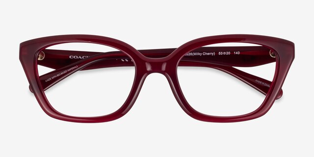 Coach HC6270U Milky Cherry Alternative MaterialsEyeglass Frames from EyeBuyDirect, Closed View
