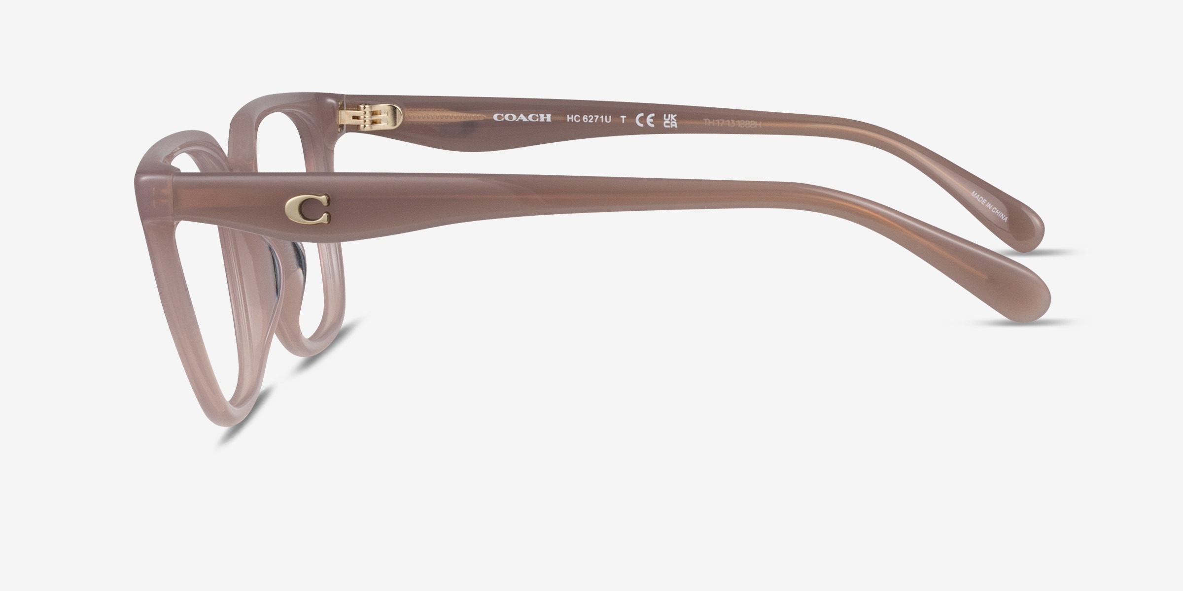 Coach HC6271U - Square Milky Putty Frame Glasses For Women  display picture 1