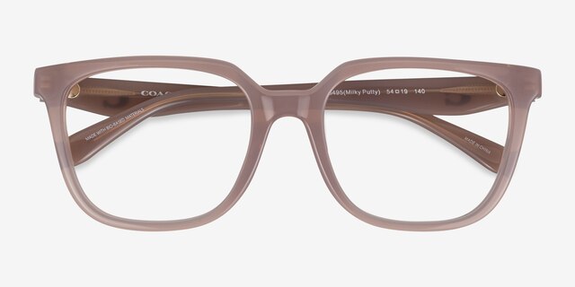 Coach HC6271U Milky Putty AcetateEyeglass Frames from EyeBuyDirect, Closed View