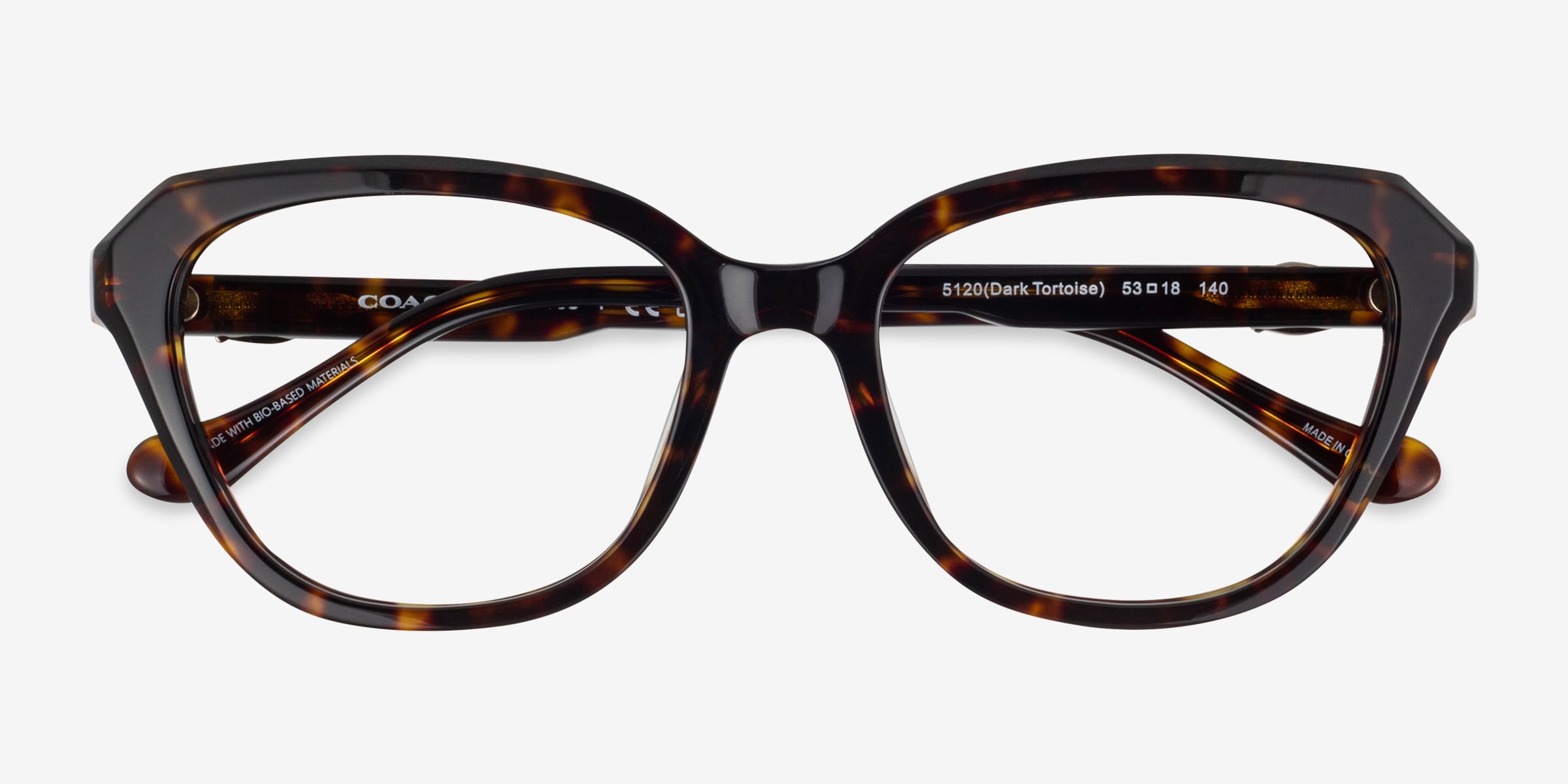 Coach HC6273U - Cat Eye Dark Tortoise Frame Glasses For  display picture 3