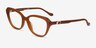 Coach HC6273U Milky Hazelnut AcetateEyeglass Frames from EyeBuyDirect, Angle View