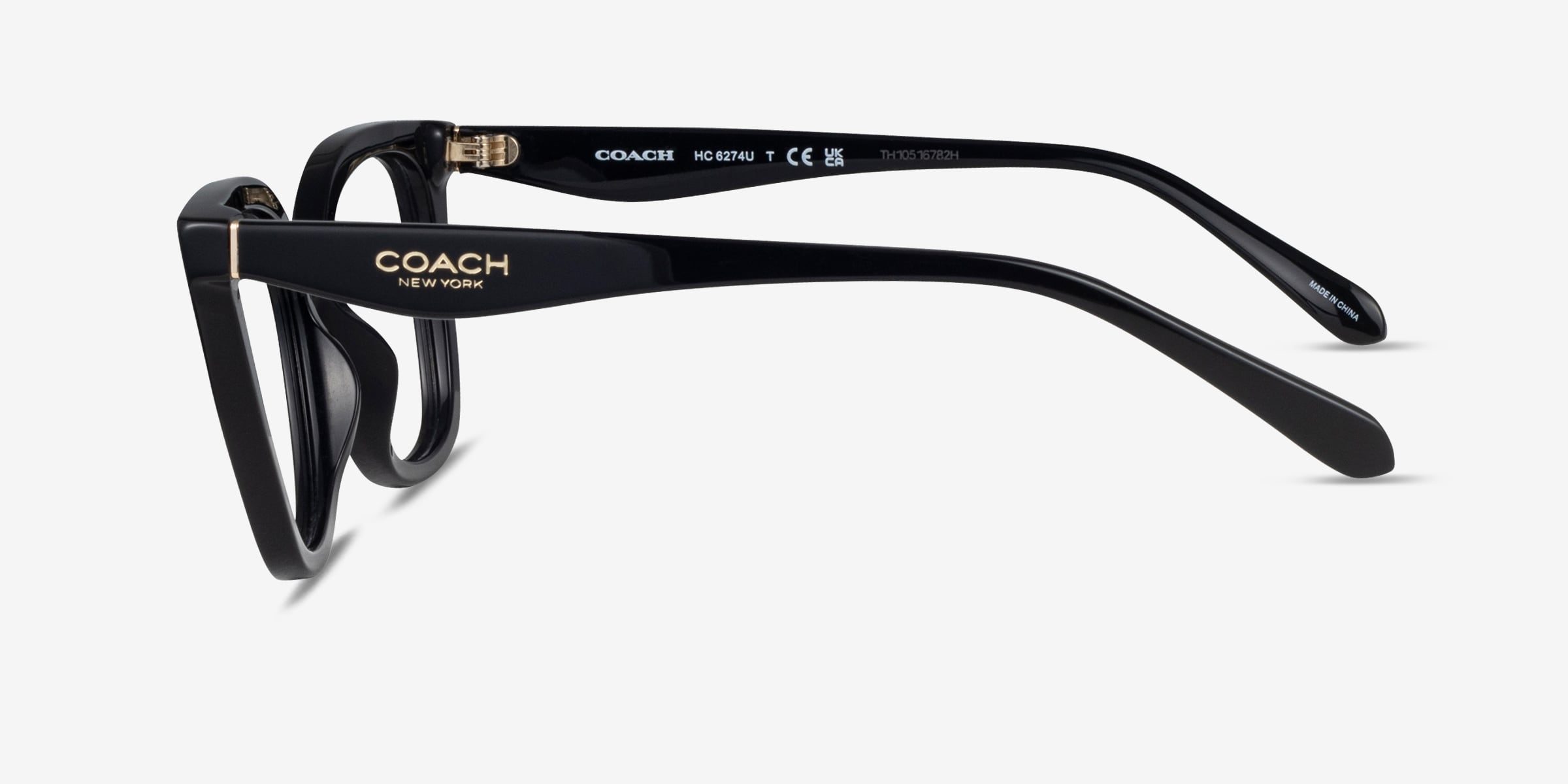 Coach 6196U Eyeglasses Frames Case Black RX-able NWT Amazon.com: Coach Eyeglasses HC 6219 U 5002 Black : Clothing  main image 3