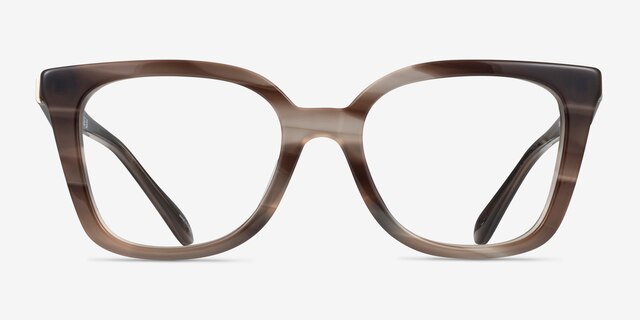 Coach HC6274U Striated Redwood Maple AcétateMontures de lunettes de vue d'EyeBuyDirect, Vue de Face
