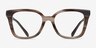 Coach HC6274U Striated Redwood Maple AcétateMontures de lunettes de vue d'EyeBuyDirect, Vue de Face