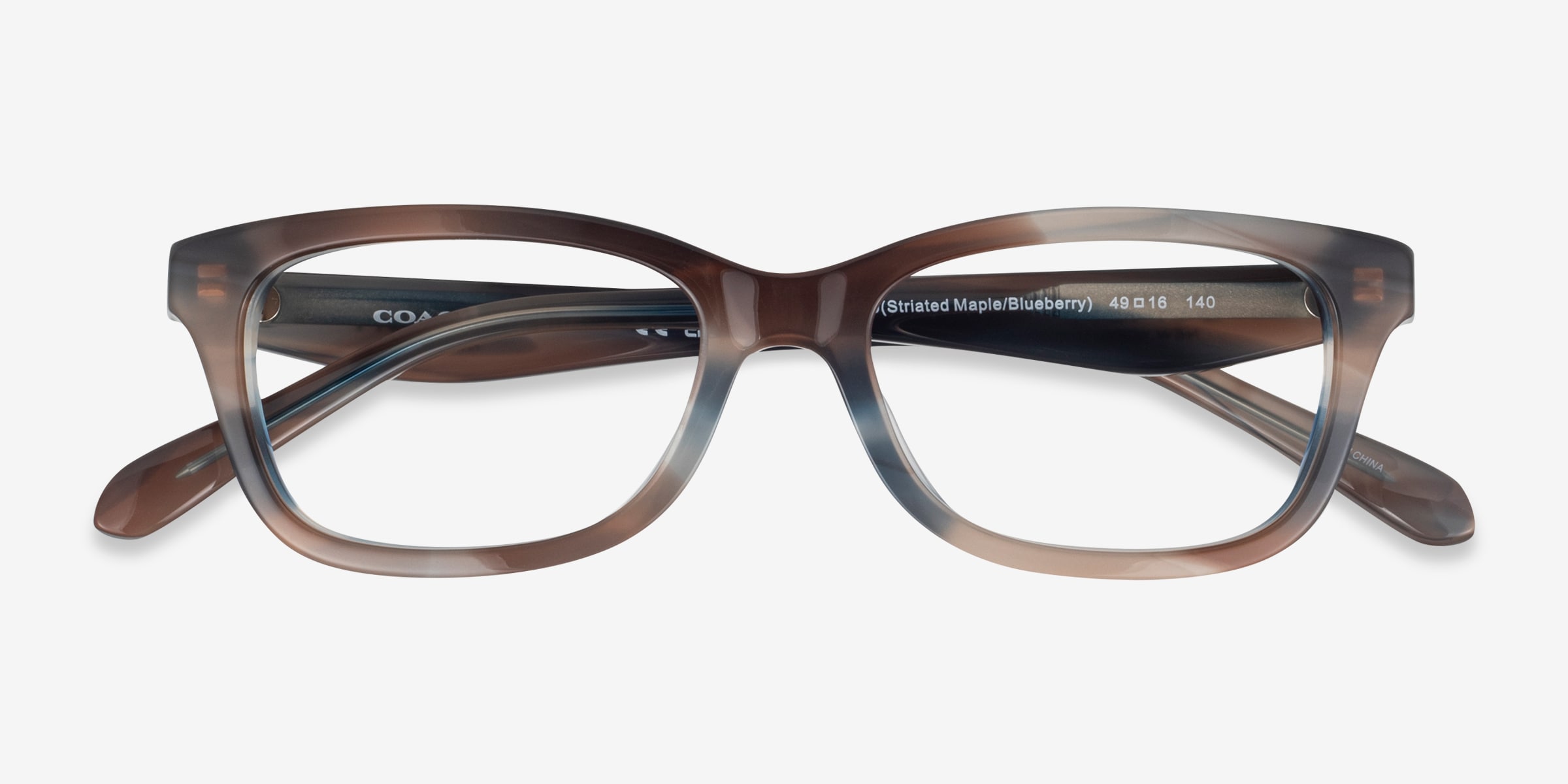 Coach HC6275U - Rectangle Striated Bark Moss Frame Glasses For