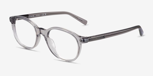Coach HC6167U Transparent Gray AcetateEyeglass Frames from EyeBuyDirect, Angle View