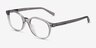Coach HC6167U Transparent Gray AcetateEyeglass Frames from EyeBuyDirect, Angle View