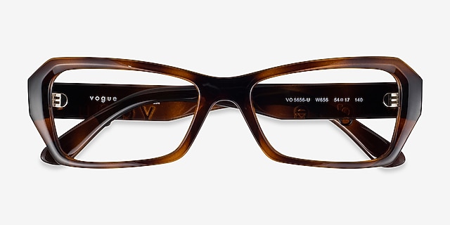 Vogue Eyewear VO5656U Dark Tortoise PlasticEyeglass Frames from EyeBuyDirect, Closed View