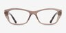 Vogue Eyewear VO5676 Transparent Brown Matériaux biosourcésMontures de lunettes de vue d'EyeBuyDirect, Vue de Face