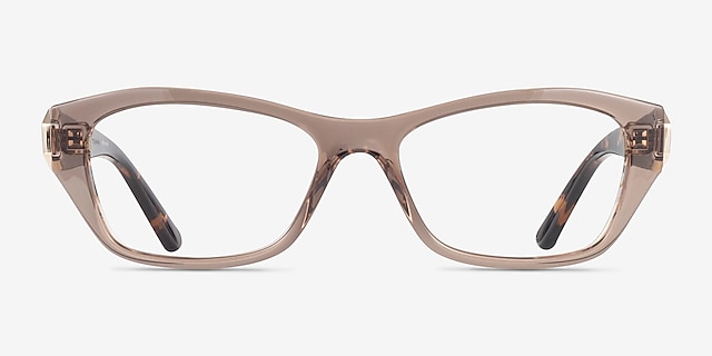 Vogue Eyewear VO5676 Transparent Brown Éco-responsableMontures de lunettes de vue d'EyeBuyDirect, Vue de Face