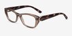 Vogue Eyewear VO5676 Transparent Brown Alternative MaterialsEyeglass Frames from EyeBuyDirect, Angle View
