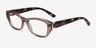 Vogue Eyewear VO5676 Transparent Brown Matériaux biosourcésMontures de lunettes de vue d'EyeBuyDirect, Vue d'Angle