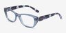 Vogue Eyewear VO5676 Transparent Blue Alternative MaterialsEyeglass Frames from EyeBuyDirect, Angle View