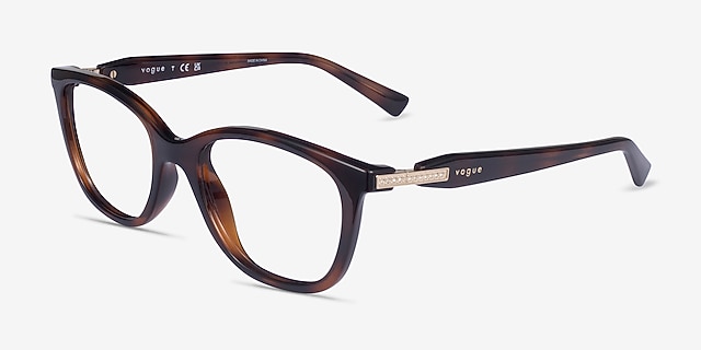 Vogue Eyewear VO5679B Brown Tortoise Alternative MaterialsEyeglass Frames from EyeBuyDirect, Angle View